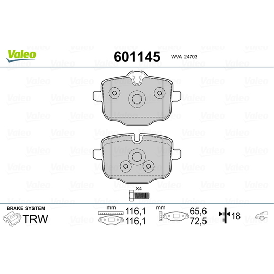601145 - Brake Pad Set, disc brake 