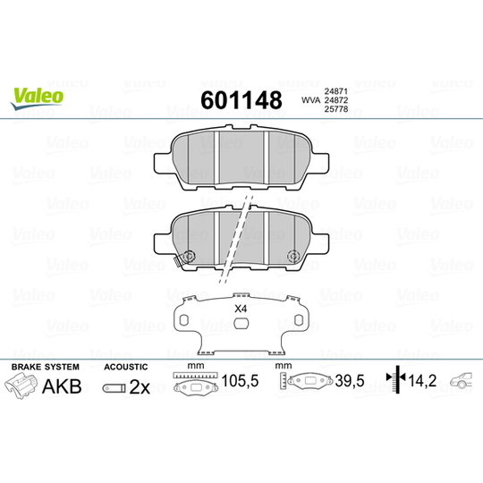 601148 - Brake Pad Set, disc brake 