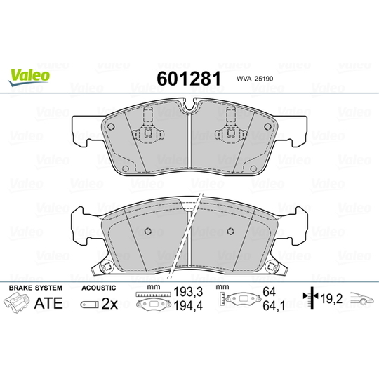 601281 - Brake Pad Set, disc brake 