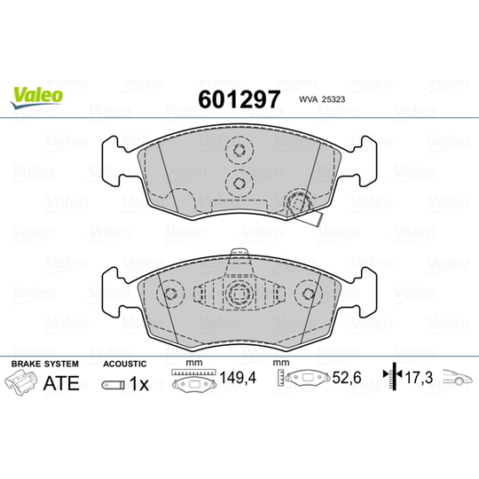 601297 - Brake Pad Set, disc brake 