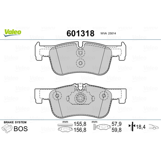 601318 - Brake Pad Set, disc brake 