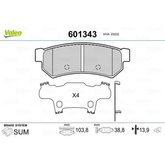 601343 - Brake Pad Set, disc brake 