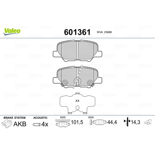 601361 - Brake Pad Set, disc brake 