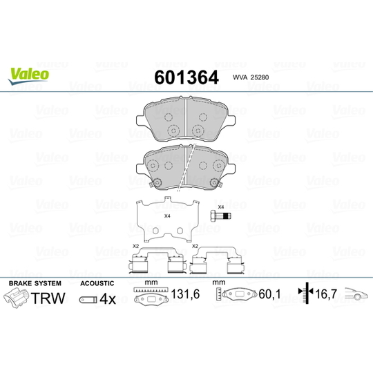 601364 - Brake Pad Set, disc brake 