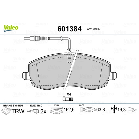 601384 - Brake Pad Set, disc brake 