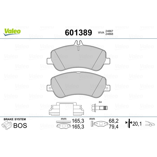 601389 - Brake Pad Set, disc brake 