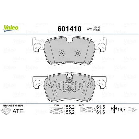 601410 - Brake Pad Set, disc brake 