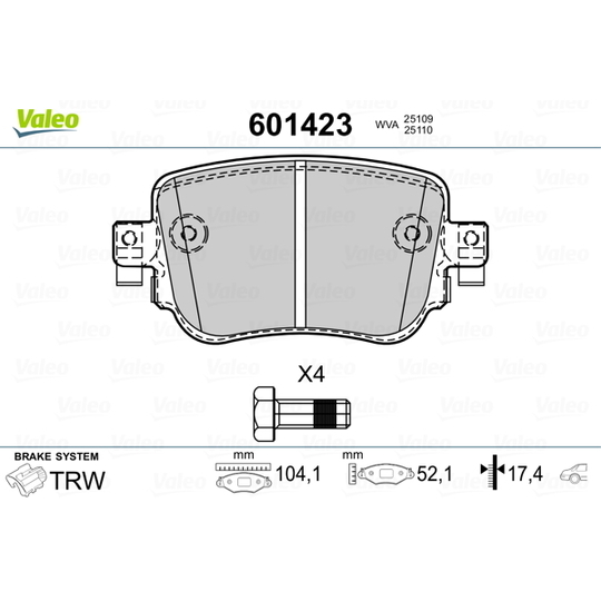 601423 - Brake Pad Set, disc brake 