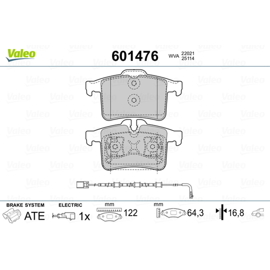 601476 - Brake Pad Set, disc brake 