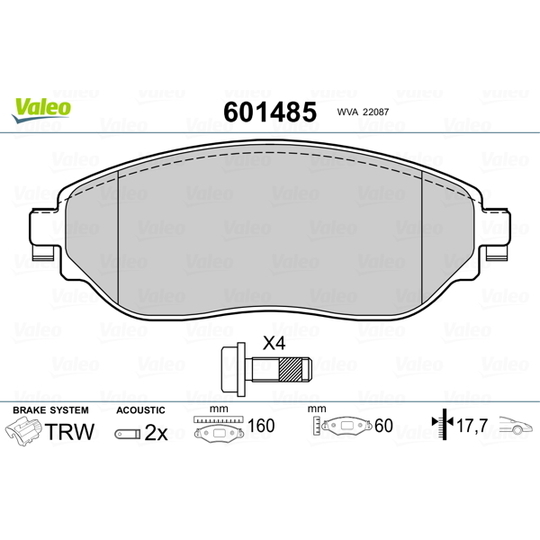 601485 - Brake Pad Set, disc brake 