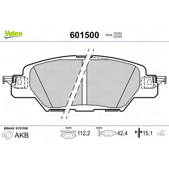 601500 - Brake Pad Set, disc brake 