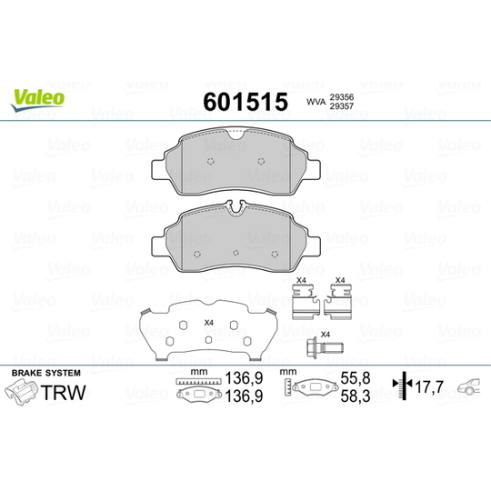 601515 - Brake Pad Set, disc brake 