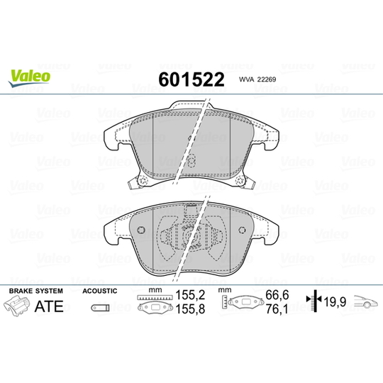 601522 - Brake Pad Set, disc brake 