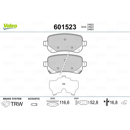 601523 - Brake Pad Set, disc brake 