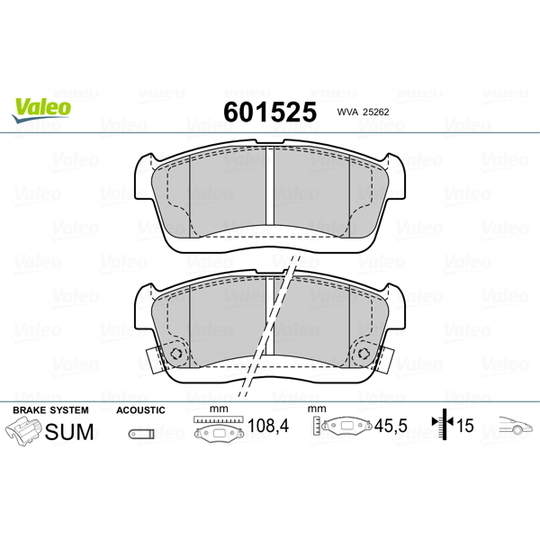 601525 - Brake Pad Set, disc brake 