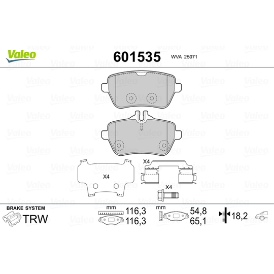 601535 - Brake Pad Set, disc brake 