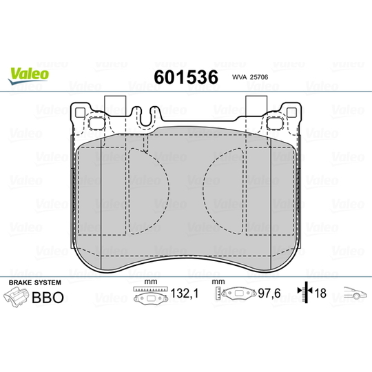 601536 - Brake Pad Set, disc brake 