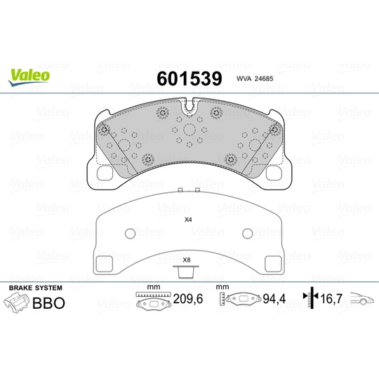 601539 - Brake Pad Set, disc brake 