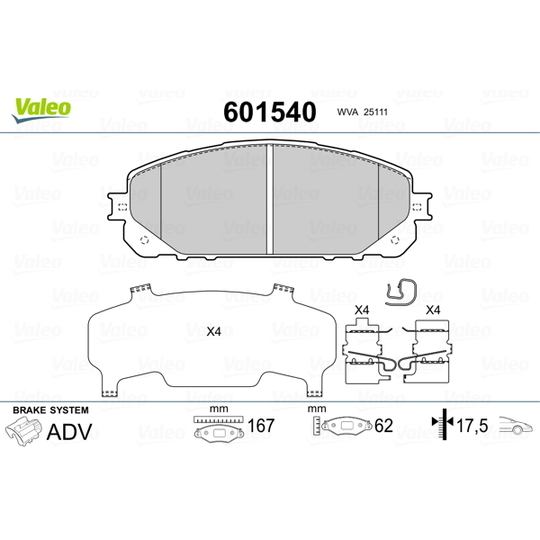 601540 - Brake Pad Set, disc brake 