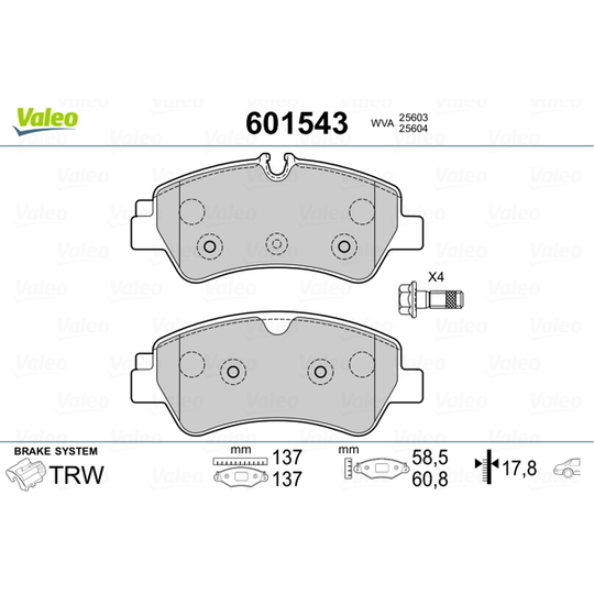 601543 - Brake Pad Set, disc brake 