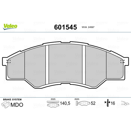 601545 - Brake Pad Set, disc brake 