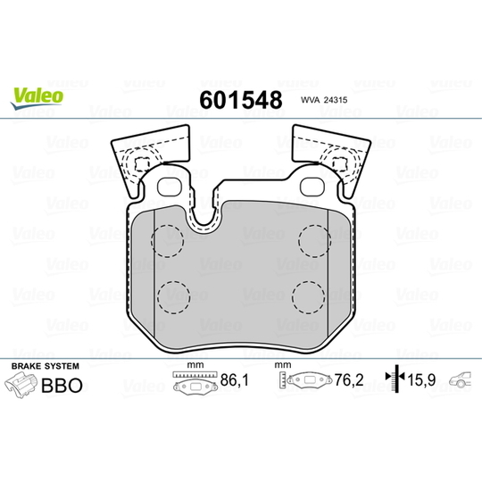 601548 - Brake Pad Set, disc brake 