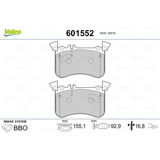 601552 - Brake Pad Set, disc brake 
