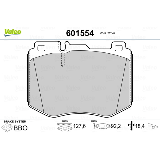 601554 - Brake Pad Set, disc brake 