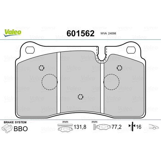 601562 - Brake Pad Set, disc brake 
