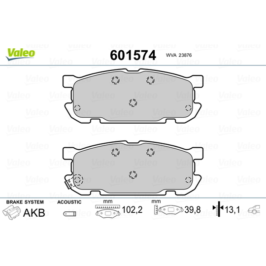 601574 - Brake Pad Set, disc brake 