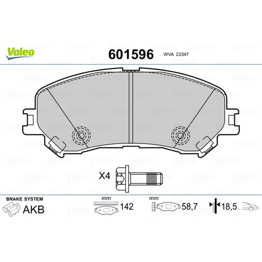 601596 - Brake Pad Set, disc brake 