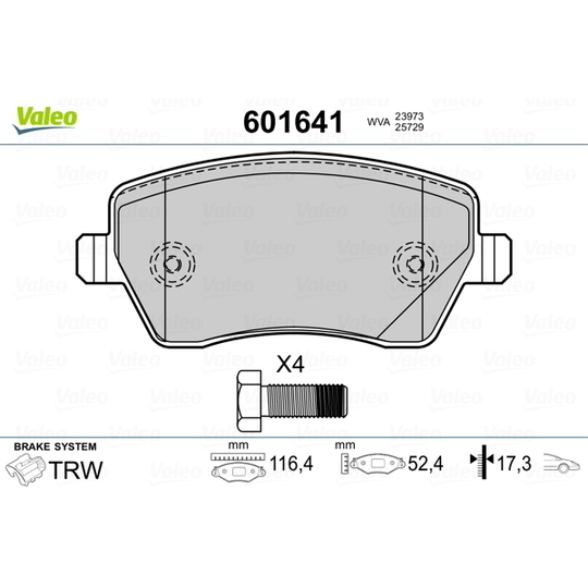 601641 - Brake Pad Set, disc brake 