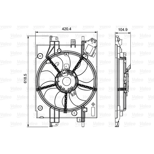 696550 - Fan, radiator 