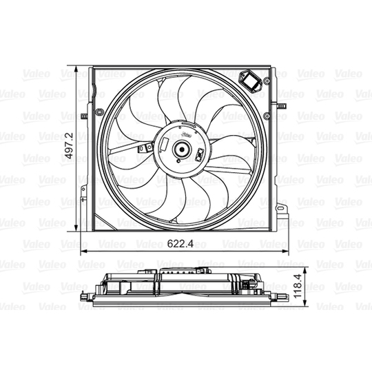 698582 - Fan, radiator 