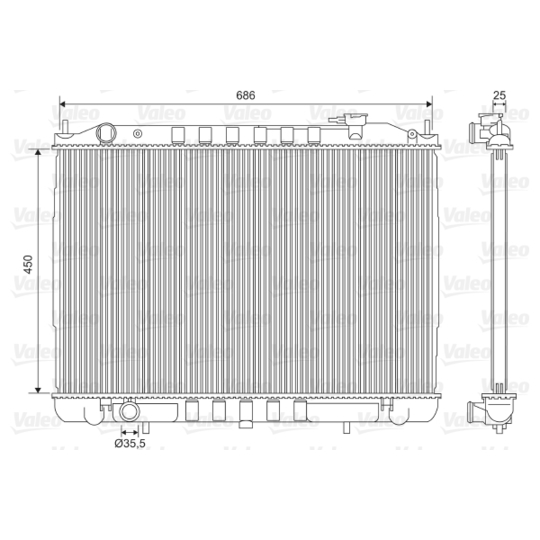 701611 - Radiaator, mootorijahutus 