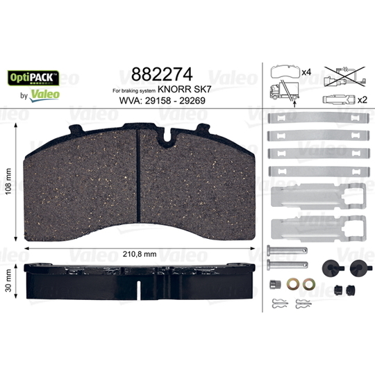 882274 - Brake Pad Set, disc brake 