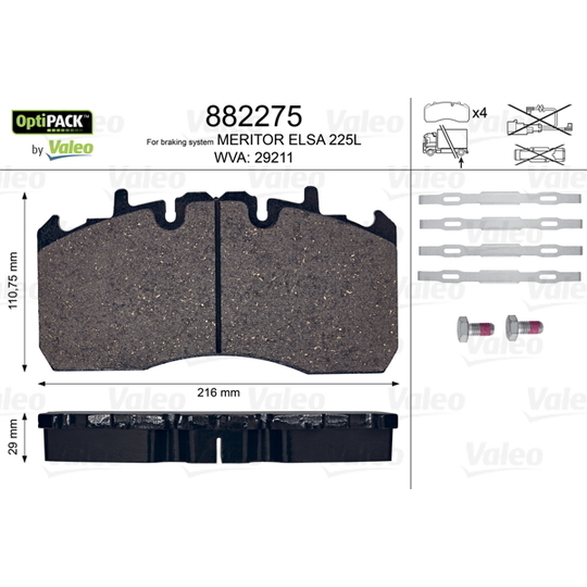 882275 - Brake Pad Set, disc brake 