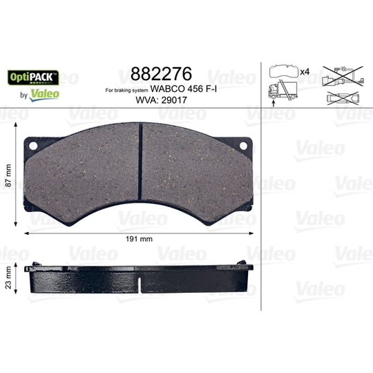 882276 - Brake Pad Set, disc brake 