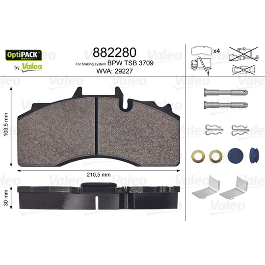 882280 - Brake Pad Set, disc brake 