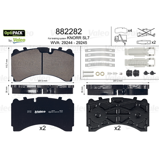 882282 - Brake Pad Set, disc brake 