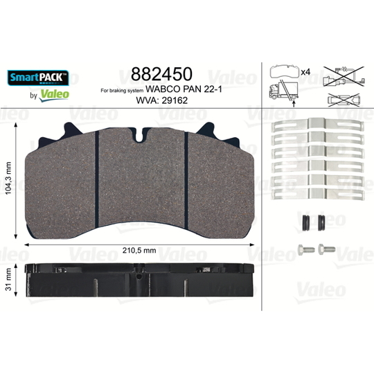 882450 - Brake Pad Set, disc brake 