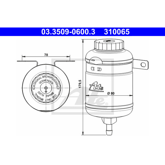 03.3509-0600.3 - Expansion Tank, brake fluid 