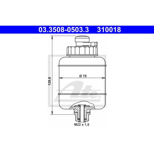 03.3508-0503.3 - Expansion Tank, brake fluid 