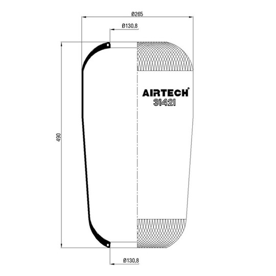 261.047 - Bellow, air suspension 