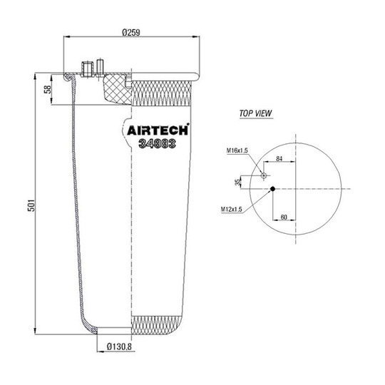 261.061 - Bellow, air suspension 