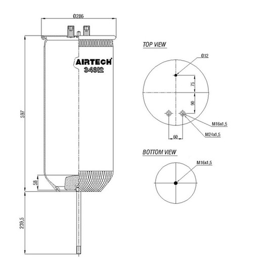 261.066 - Bellow, air suspension 