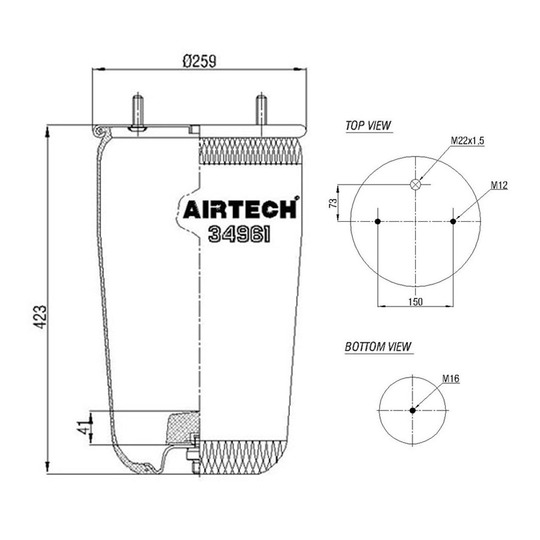 261.071 - Bellow, air suspension 