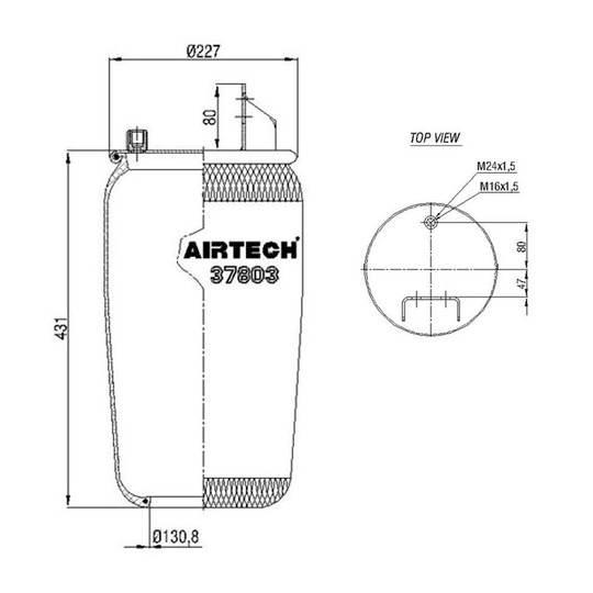 261.072 - Bellow, air suspension 