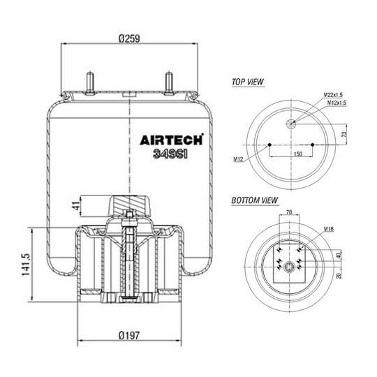 262.071 - Bellow, air suspension 