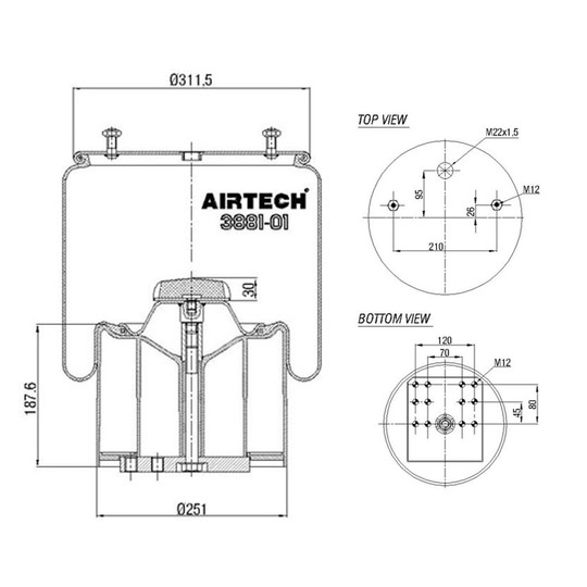 262.519 - Bellow, air suspension 